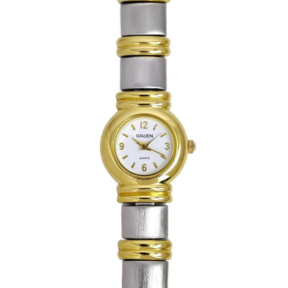 Gruen Vintage Ladies Two Tone Wrist Watch 1990s Japan